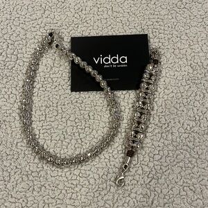 Vidda Sterling silver Care necklace and bracelet